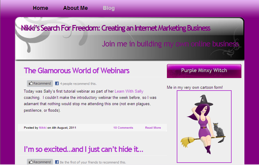 Blog screenshot